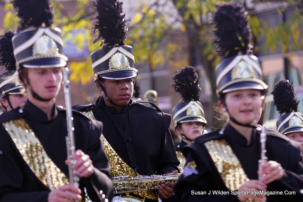 The Cowan High School band was one of several local bands to march in the homecoming parage
